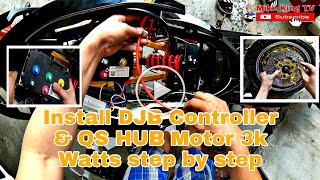 Replaced DJB Controller & QS HUB Motor 3K watts install LED, #TaiwanEbikeSetUp #Ebike #EbikeModify