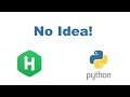 No Idea! using Python
