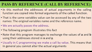 MODULE 4 - TOPIC 7 - CALL BY REFERENCE