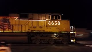 [UP]8658 SD70ACe \u0026 [CSXT]386 CW44AC Leads Q104-12 NB Through Folkston GA W/A 2nd Gen K5LLA