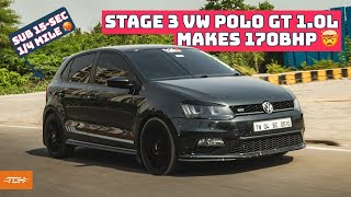 Stage 3 VW Polo GT 1.0L makes 170HP & 280Nm! (1/4 Mile under 15 seconds!) | Autoculture