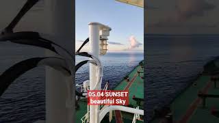 05.04 SUNSET and beautiful SKY at the Indian Ocean #sea #ocean #seaman #sealife #seamannotes #ship