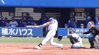 横浜DeNAベイスターズ アーロム・バルディリス バッティングフォーム スローモーション（本塁打）