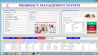 Pharmacy Management System Project using Python Tkinter