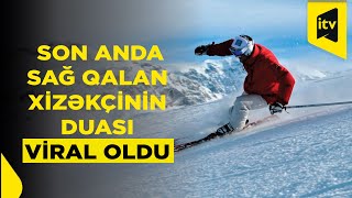 İranlı xizəkçi son anda qar uçqunundan xilas ola bildi