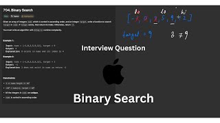 Binary Search - Leetcode 704 - Python