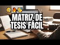 🚨 ¿Cómo hacer la MATRIZ de Consistencia de la TESIS con IA?✨