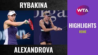 Elena Rybakina vs. Ekaterina Alexandrova | 2020 Rome First Round | WTA Highlights