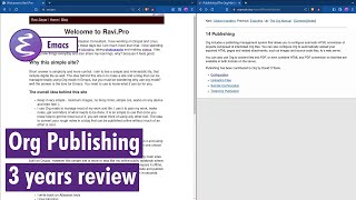 Org-mode - Publishing using org for 3 years