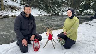 WE MADE A DEER AT NEW YEAR'S CAMP | INFLATABLE TENT CAMP BY THE STREEK