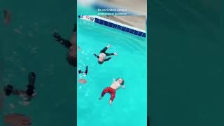 Swim Training by Coach #cute #shorts #baby #babyvideo #ytshorts #cutebaby #babyshorts #funnybaby