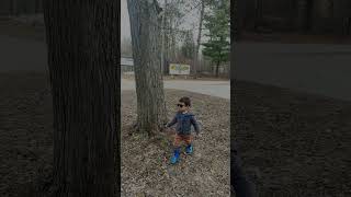 22 month old #baby having fun outdoors #spring #toddler