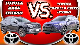 Toyota Corolla Cross Hybrid VS Toyota RAV4 hybrid comparison