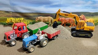JCB Fully Loading River Sand Mahindra YUVO Tractor | King Truck |CS kids Toy |@toysforkhelna@CSTOY