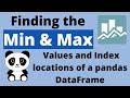 Find the Min and Max Values for Rows and Columns - Pandas