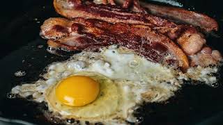 10 Hours of relaxing Bacon and Eggs sizzling