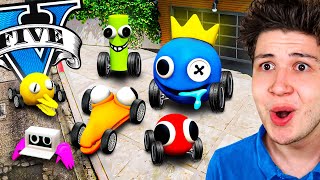 ROBANDO COCHES de RAINBOW FRIENDS en GTA 5! 🚘👻 (Mods)