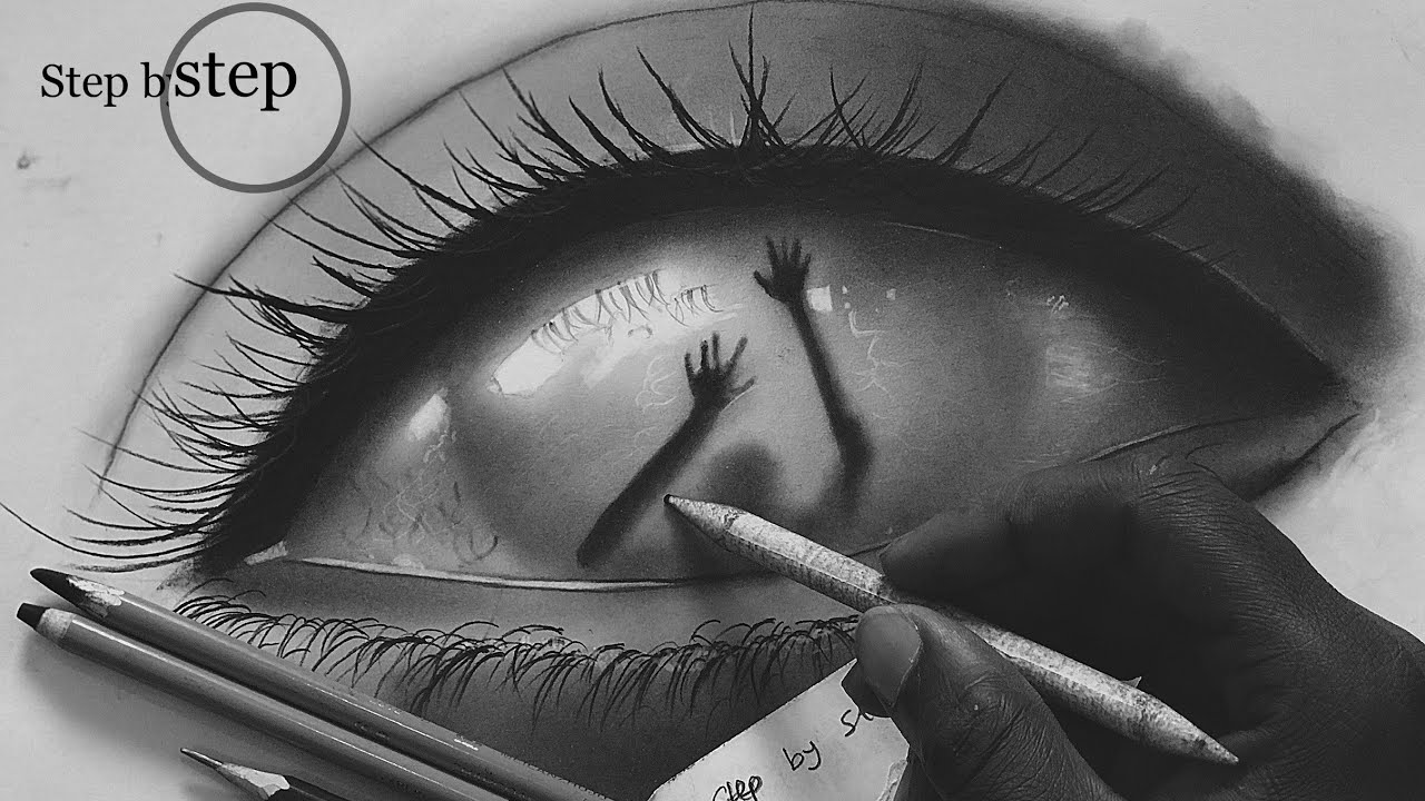 How To Draw A Creepy Eye Youtube