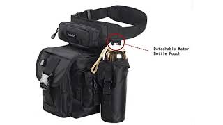 MUST SEE  Hunting Gear Review! Jueachy Multifunctional Drop Leg Waist Bag, Tactical Military Thig..