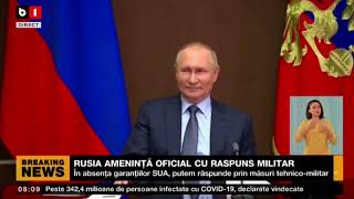 RUSIA AMENINȚĂ OFICIAL CU UN RĂSPUNS MILITAR - RUSIA CERE RETRAGEREA TRUPELOR NATO DIN ROMÂNIA_Stiri