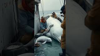 A touching story about a sailor rescuing a mother whale that gave birth on the deck of a ship