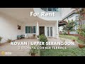 2 Storey Corner Terrace House in Kovan (District 19) For Rent