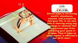 Unheated Citrine Stone Benefits | Use of Golden Citrine Crystal in Vedic Astrology | Honey Citrine