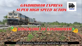 Bangalore to Gandhidham | Gandhidham Express Running Full High Speed Diesel Action | Indian Railways