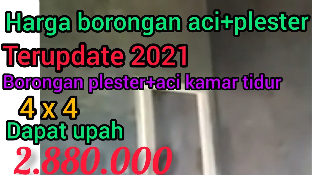 Cara Menghitung Borongan Plester+aci Permeter/harga Terupdate 2021 ...