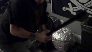 Jack Knight Beats A Giant Tin Foil Ball With A Machete - WTF!?!? LOL