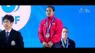 Bindyarani Devi became the first Indian to win a medal at the IWF Weightlifting World Cup