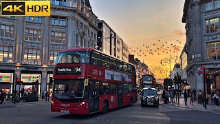 Walking Into London Sunset | Central London Evening Walk [4K HDR]