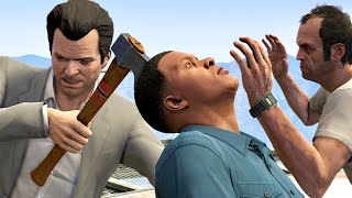 GTA V PC Michael Kills Franklin And Trevor (Editor Rockstar Movie Cinematic Short Film)