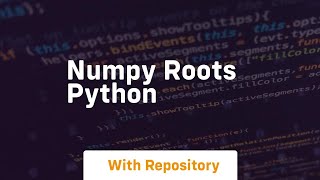 numpy roots python