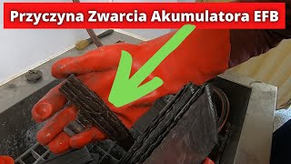 Przyczyny zwarcia w celi. Sekcja akumulatora EFB.  S5E002