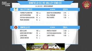 LIVE Binfield CC v Valley End CC - Sunday Friendly