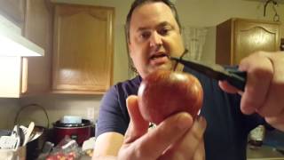 Cleaning an Apple with boiling water