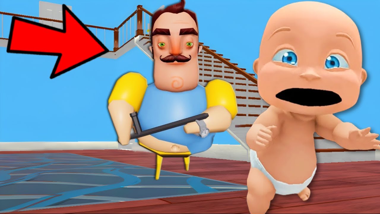 Baby Escapes Evil Neighbor Youtube