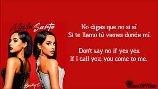 Becky G - Si Si (Letra & English Translation Lyrics)