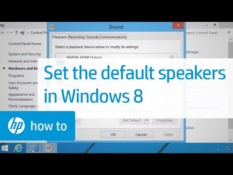 Setting the Default Speakers in Windows 8 Setting the Default Speakers in Windows 8