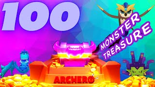 ARCHERO: OPENING 100 MOB AND BOSS CHESTS! WHAT PERCENTAGE OF BOSSES?