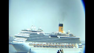 COSTA SERENA入港7：53🟪🚢⚓️【＃LIVE】那覇クルーズターミナル 沖縄KINTAKAライブカメラ  沖縄県 那覇市   泊港入口  波の上 若狭IC NAHA Port OKINAWA