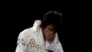 In 1974 in Las Vegas -Before Elvis begins to sing his song he said Listen Priscilla very heartfelt