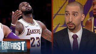 Nick Wright on what adjustment LeBron,Lakers need to make after 4-6 start | NBA | FIRST THINGS FIRST