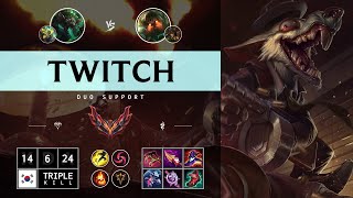 Twitch Support vs Nautilus - KR Grandmaster Patch 14.12