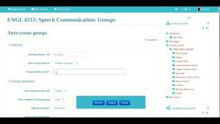 Auto Create Groups in Moodle