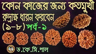 কোন কাজের জন্য কতমুখী রুদ্রাক্ষ ধারন করবেন (১-৮মুখী)পর্ব-১।Astrologer-Dr.K.C.Pal