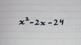 Factorize x^2-2x-24 || Urdu