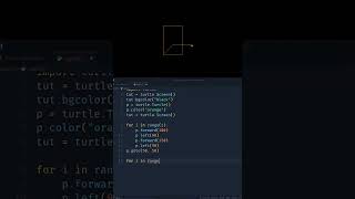 Simple Cube in Python Turtle #shorts