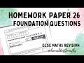 Half Past Paper - Week 26 - Foundation (Non-Calculator) Edexcel GCSE Maths - Maths Revision